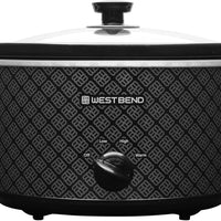 West Bend - 6 QT Ceramic Black Manual Slow Cooker - SCWB6QPTBK13