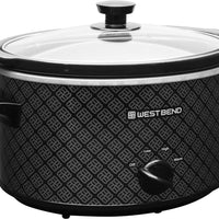 West Bend - 4 QT Ceramic Black Manual Slow Cooker - SCWB4QPTBK13