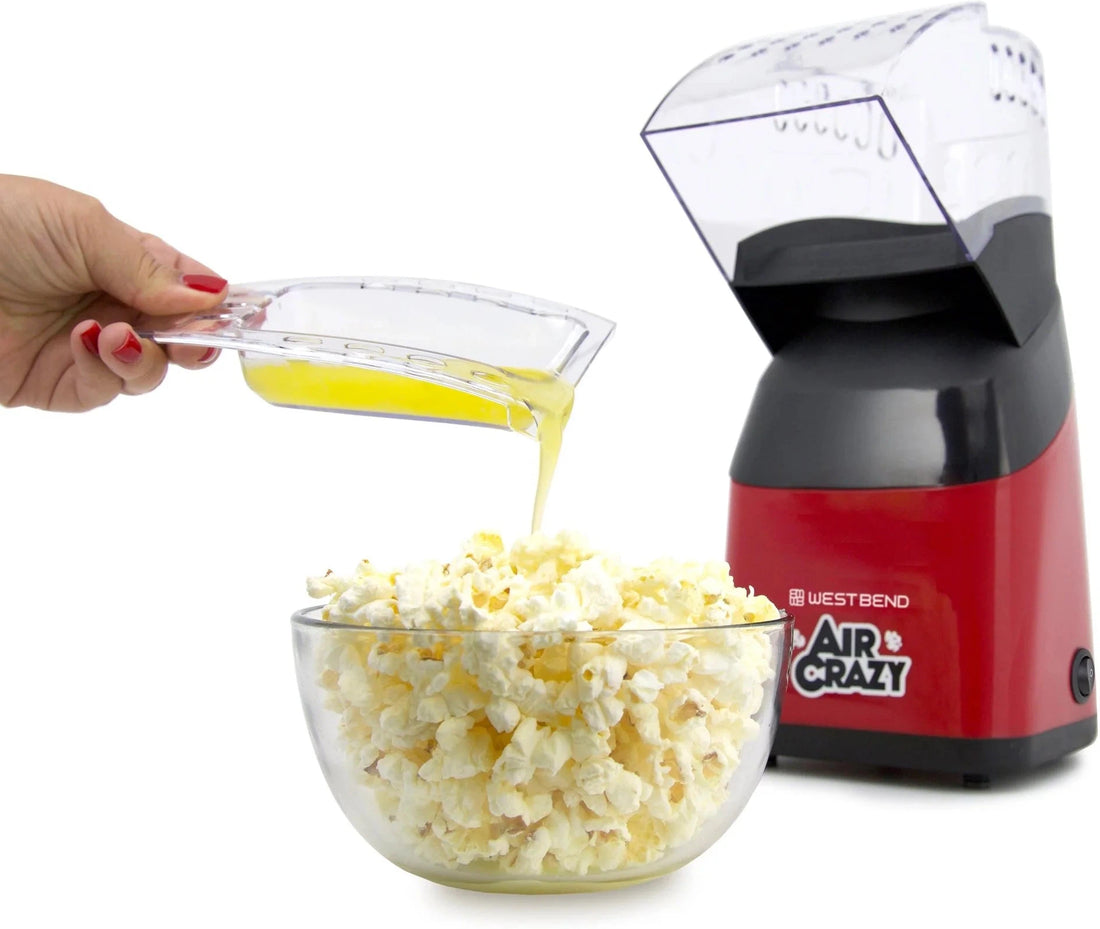West Bend - 4 QT Red Air Crazy Hot Air Popcorn Machine - PC8448RD13