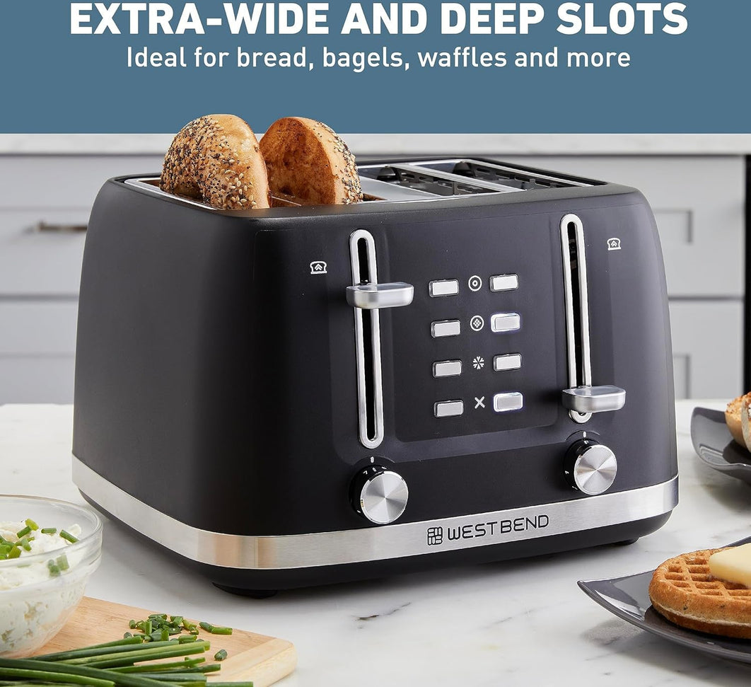 West Bend - 4-Slice Black Toaster - TTWB4SBK13