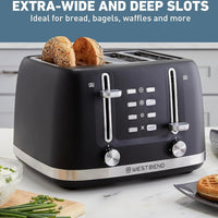 West Bend - 4-Slice Black Toaster - TTWB4SBK13