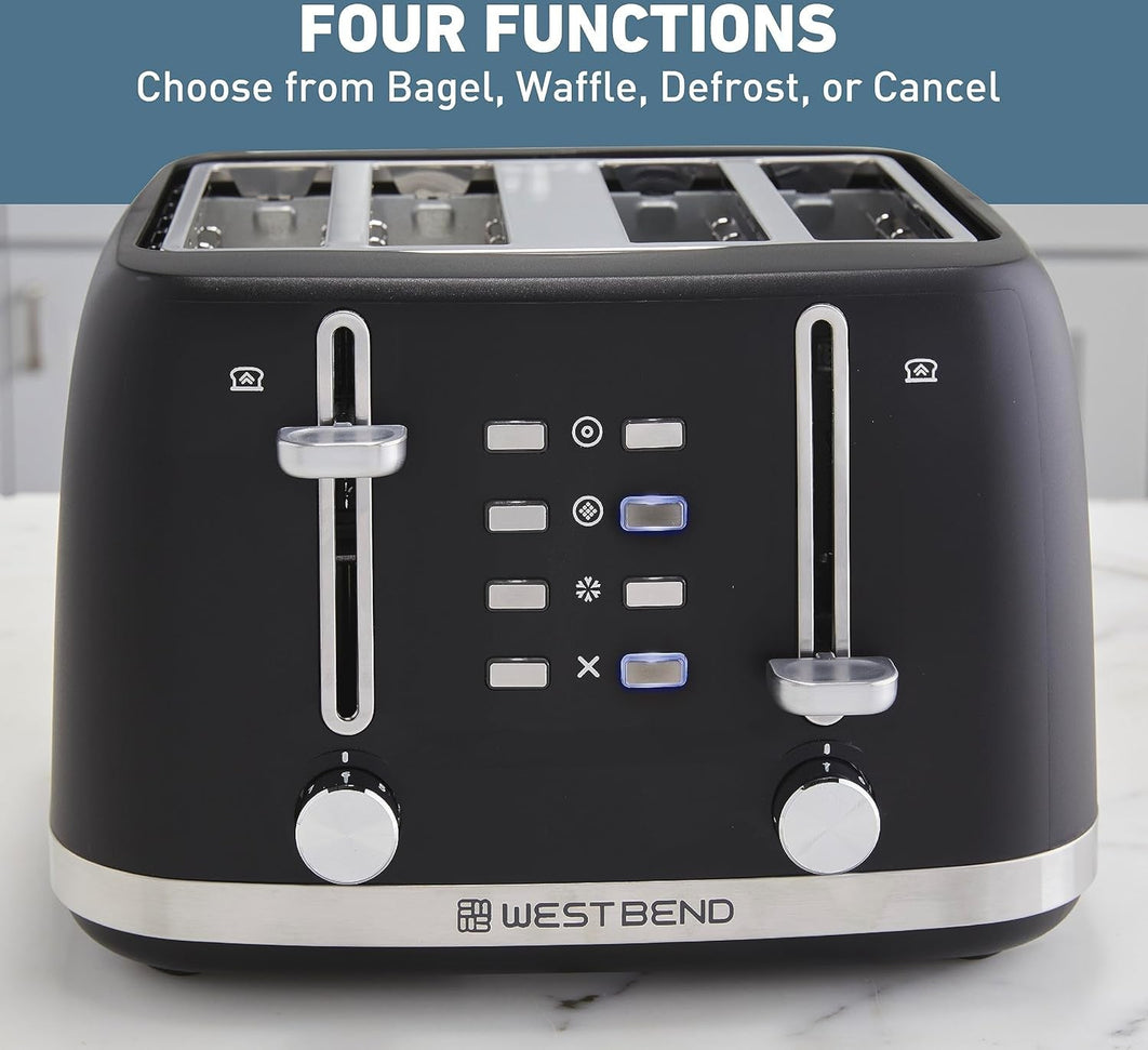 West Bend - 4-Slice Black Toaster - TTWB4SBK13