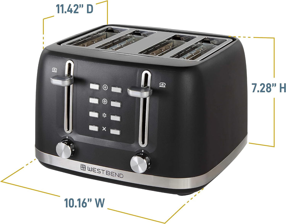 West Bend - 4-Slice Black Toaster - TTWB4SBK13