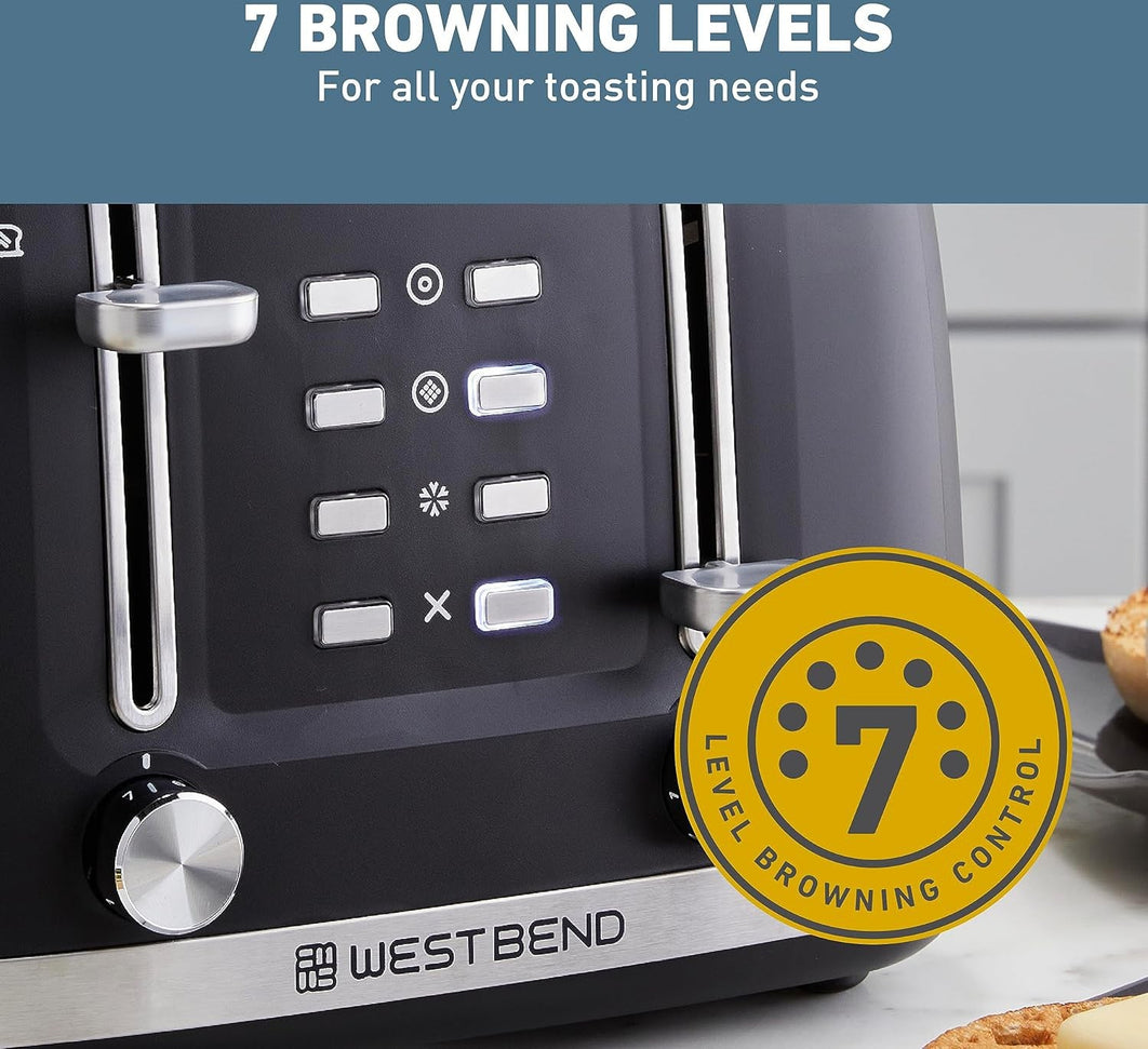 West Bend - 4-Slice Black Toaster - TTWB4SBK13