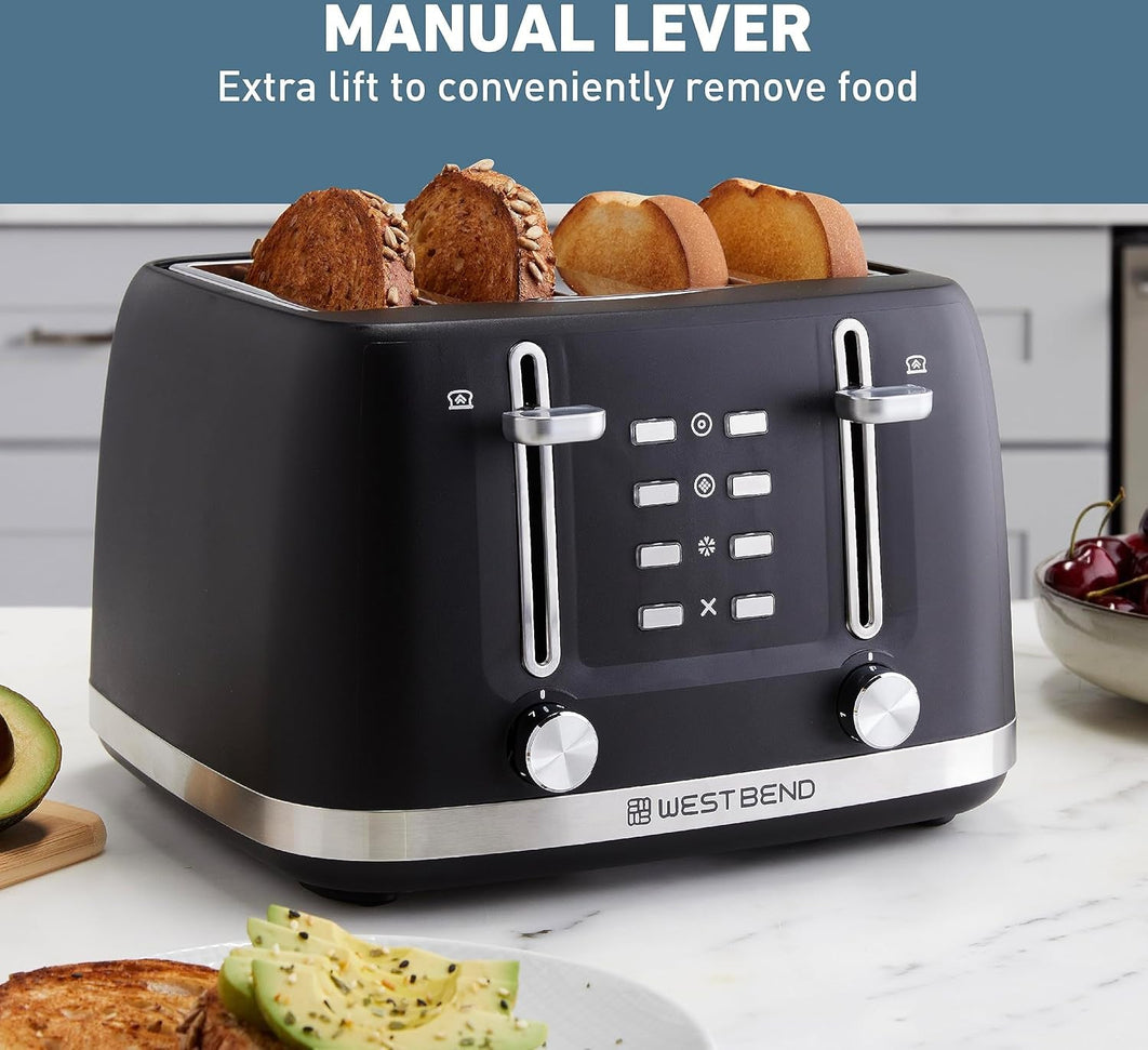 West Bend - 4-Slice Black Toaster - TTWB4SBK13