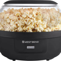 West Bend - 6 QT Black Stir-Crazy Oil Popcorn Popper Machine - PCWBSCBK13