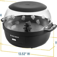 West Bend - 6 QT Black Stir-Crazy Oil Popcorn Popper Machine - PCWBSCBK13