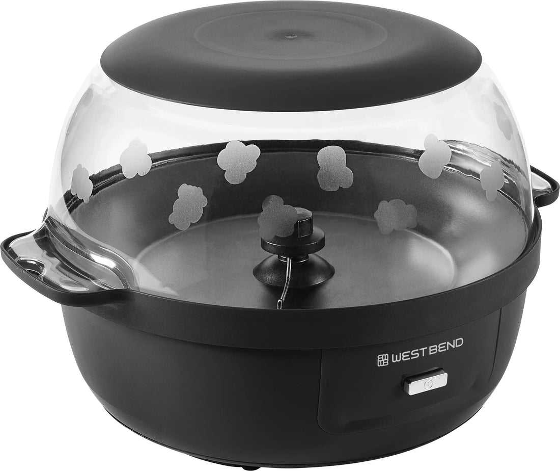West Bend - 6 QT Black Stir-Crazy Oil Popcorn Popper Machine - PCWBSCBK13