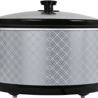 West Bend - 6 QT Ceramic Silver Manual Slow Cooker - SCWB6QPTSV13