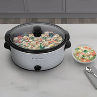 West Bend - 6 QT Ceramic Silver Manual Slow Cooker - SCWB6QPTSV13