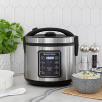 West Bend - 6 QT Metal Rice & Grain Multi Cooker - RCWB20CSS13