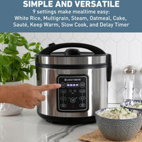 West Bend - 6 QT Metal Rice & Grain Multi Cooker - RCWB20CSS13