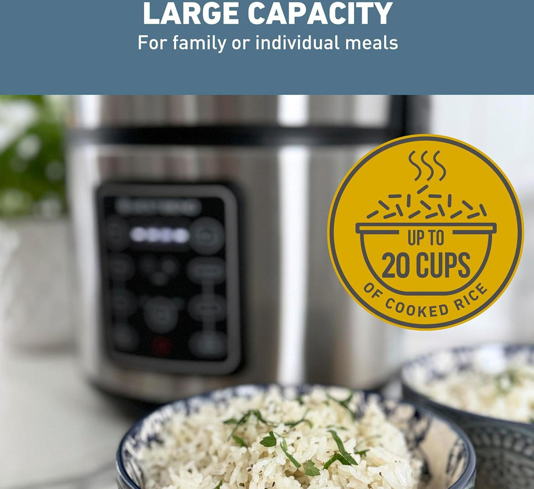 West Bend - 6 QT Metal Rice & Grain Multi Cooker - RCWB20CSS13