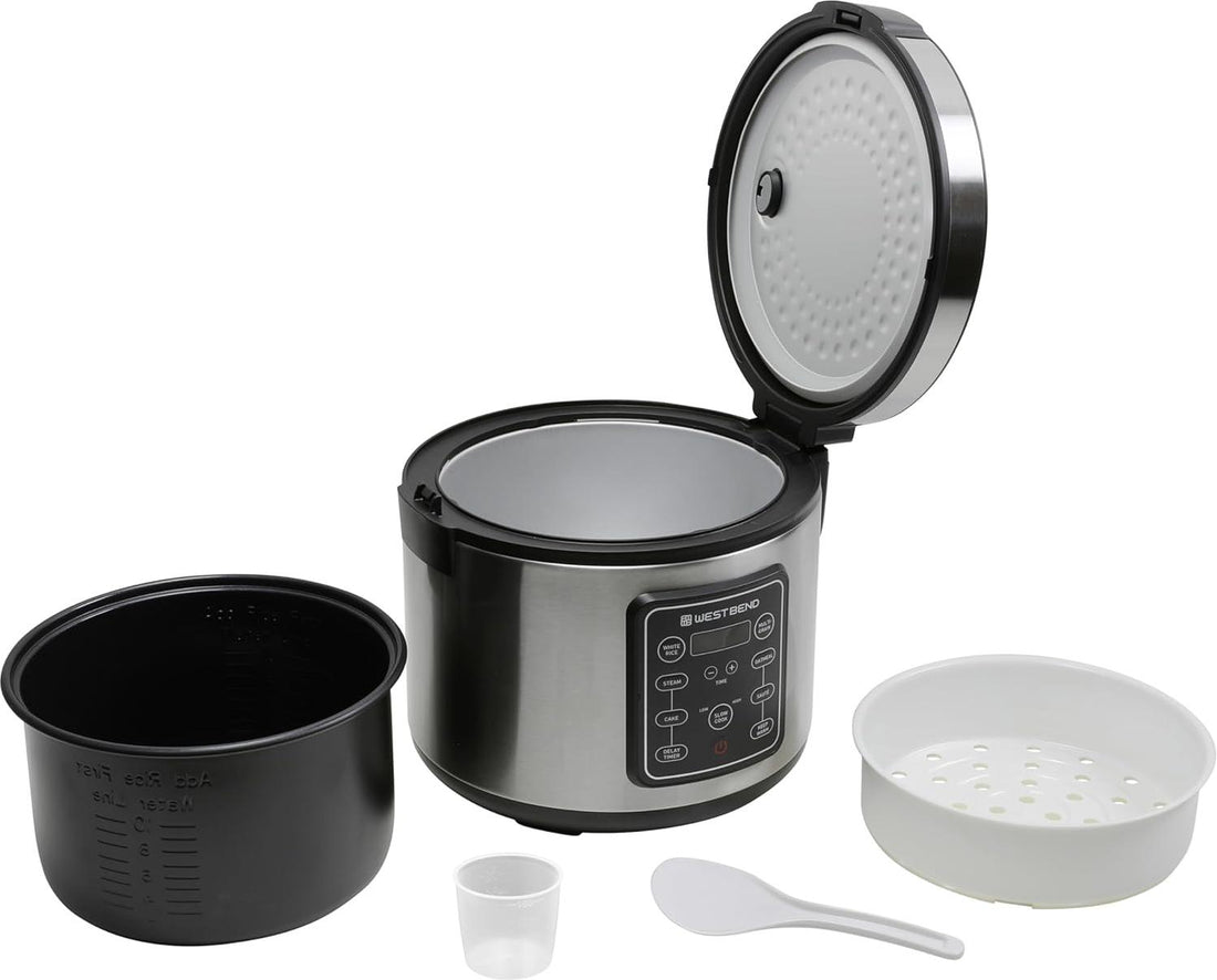 West Bend - 6 QT Metal Rice & Grain Multi Cooker - RCWB20CSS13