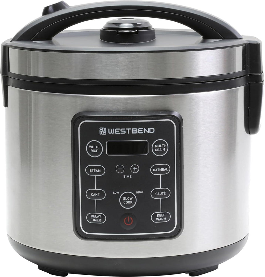 West Bend - 6 QT Metal Rice & Grain Multi Cooker - RCWB20CSS13