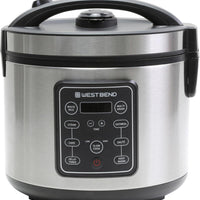 West Bend - 6 QT Metal Rice & Grain Multi Cooker - RCWB20CSS13