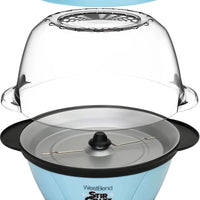 West Bend - 850W, 6 QT Blue West Bend Stir Crazy Oil Popcorn Machine with Serving Bowl - PC8270BL13