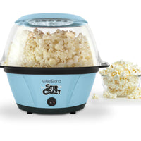 West Bend - 850W, 6 QT Blue West Bend Stir Crazy Oil Popcorn Machine with Serving Bowl - PC8270BL13