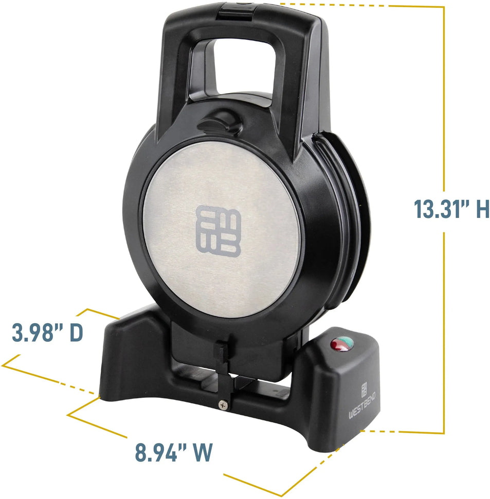 West Bend - Black Flip Belgian Style Waffle Maker - WAWBFLBK13