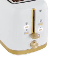 West Bend - Timeless 2-Slice White & Gold Toaster - TTWB2SWG13