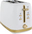 West Bend - Timeless 2-Slice White & Gold Toaster - TTWB2SWG13