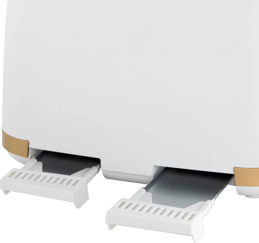 West Bend - Timeless 4-Slice White & Gold Toaster - TTWB4SWG13