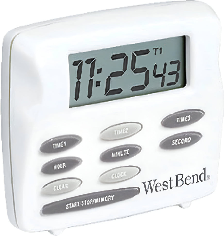 West Bend - Triple White Timer and Clock - 40053