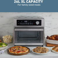 West Bend - XL Stainless Steel Air Fryer Oven with 24 Presets - AFWB26BK13