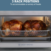 West Bend - XL Stainless Steel Air Fryer Oven with 24 Presets - AFWB26BK13