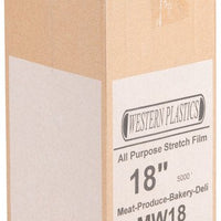 Western Plastics - 18" X 5000 ft PVC Meat Wrapping Film Roll, 1rl/cs - MW18