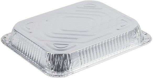 Western Plastics - 1.68" Deep, Half Size Foil Steam Table Pan Shallow, 100/Cs - 5112