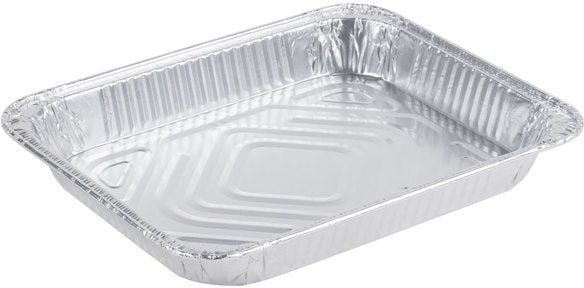 Western Plastics - 1.68" Deep, Half Size Foil Steam Table Pan Shallow, 100/Cs - 5112