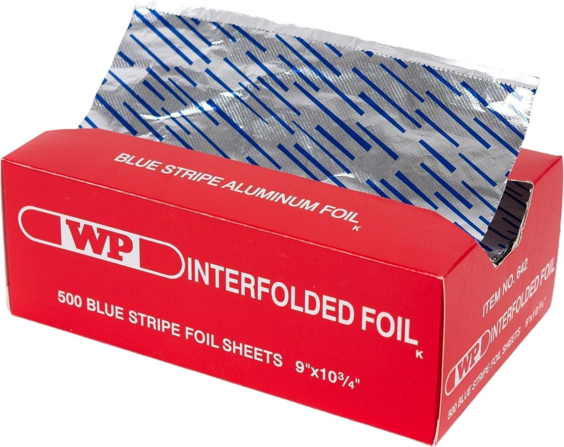 Western Plastics - 9" x 10.75" Blue Stripe Foil Pop Up Sheet, 500/bx- 642 (Special Order Item)
