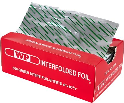 Western Plastics - 9" x 10.75" Green Stripe Foil Pop Sheet, 500/bx - 636 (Special Order Item)