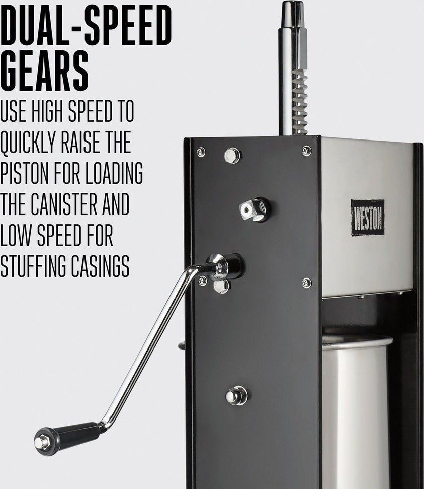 Weston - 30 Lb Dual Speed Vertical Sausage Stuffer - 86-3001-W