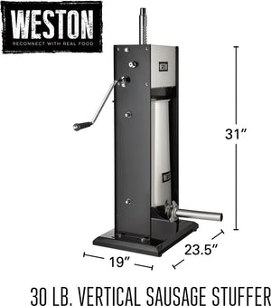 Weston - 30 Lb Dual Speed Vertical Sausage Stuffer - 86-3001-W