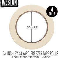 Weston - 3/4" x 44 Yards Freezer Tape, Pack of 4 - 11-0202