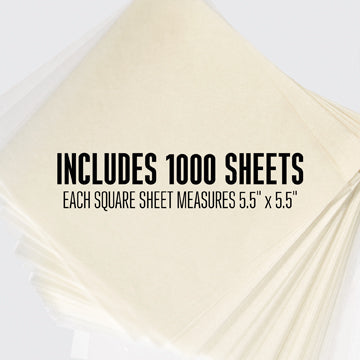 Weston - 5.5" Waxed Patty Paper Sheets, Pack of 1000 - 10-0102-W