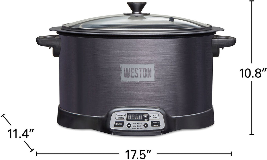 Weston - 6 QT 2 in 1 Indoor Smoker & Slow Cooker - 03-2500-W