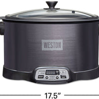 Weston - 6 QT 2 in 1 Indoor Smoker & Slow Cooker - 03-2500-W