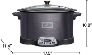 Weston - 6 QT 2 in 1 Indoor Smoker & Slow Cooker - 03-2500-W