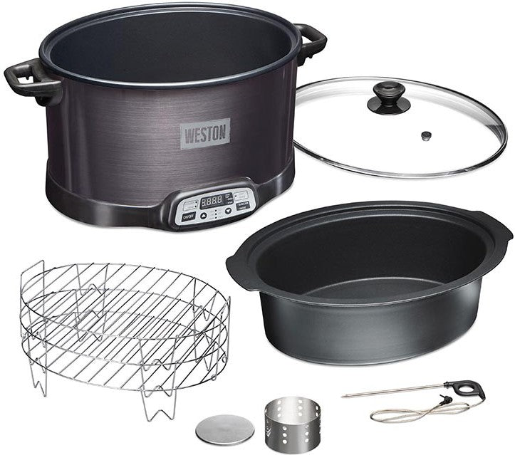 Weston - 6 QT 2 in 1 Indoor Smoker & Slow Cooker - 03-2500-W