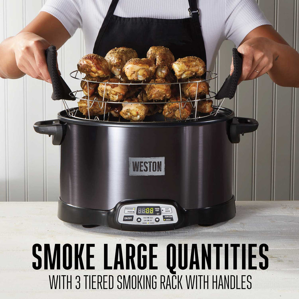 Weston - 6 QT 2 in 1 Indoor Smoker & Slow Cooker - 03-2500-W
