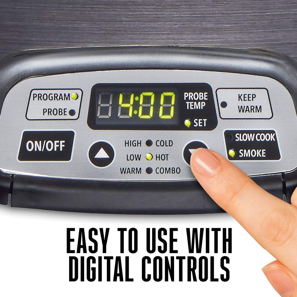 Weston - 6 QT 2 in 1 Indoor Smoker & Slow Cooker - 03-2500-W