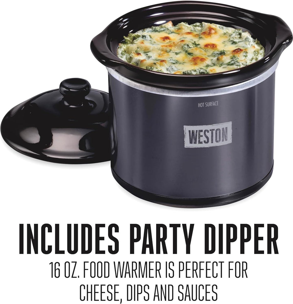 Weston - 6 qt Indoor Slow Cooker & Smoker With Party Dipper - 03-2540-W