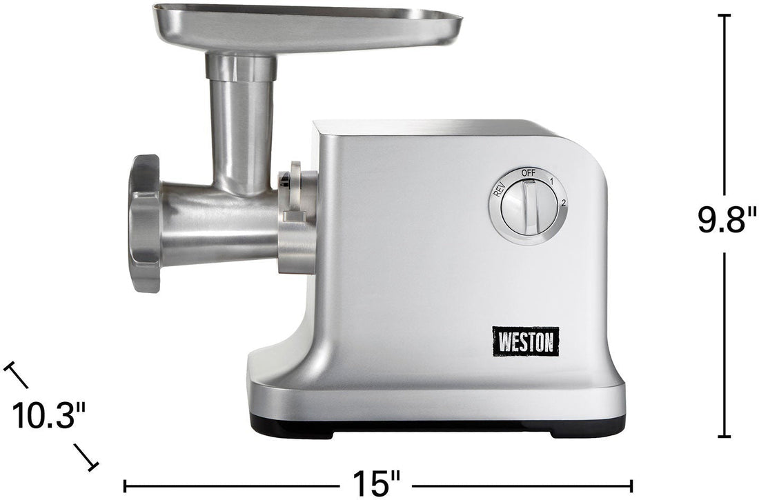 Weston -750 W, #12 Electric Countertop Meat Grinder - 33-1301-W