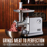 Weston -750 W, #12 Electric Countertop Meat Grinder - 33-1301-W