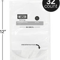 Weston - 8" x 12" Easy Fill QT Vacuum Sealer Bags - 30-1008-W