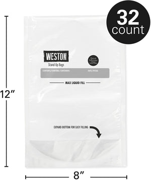 Weston - 8 x 12" Easy Fill QT Vacuum Sealer Bags - 30-1008-W