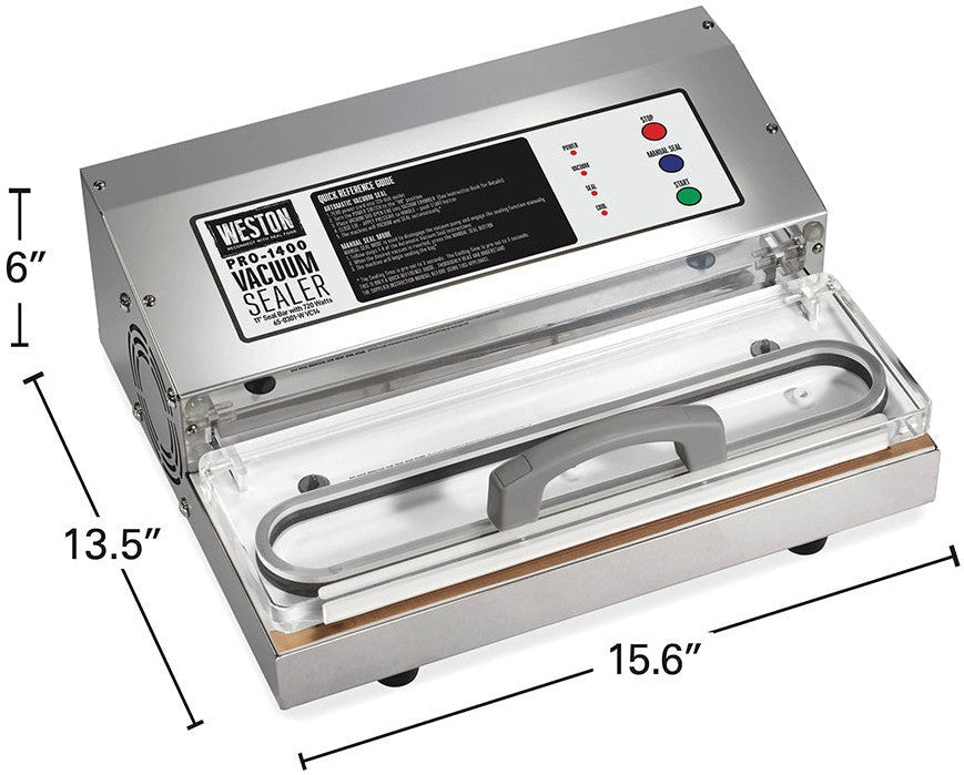 Weston - Pro-1400 11" Stainless Steel Vacuum Sealer - 65-0301